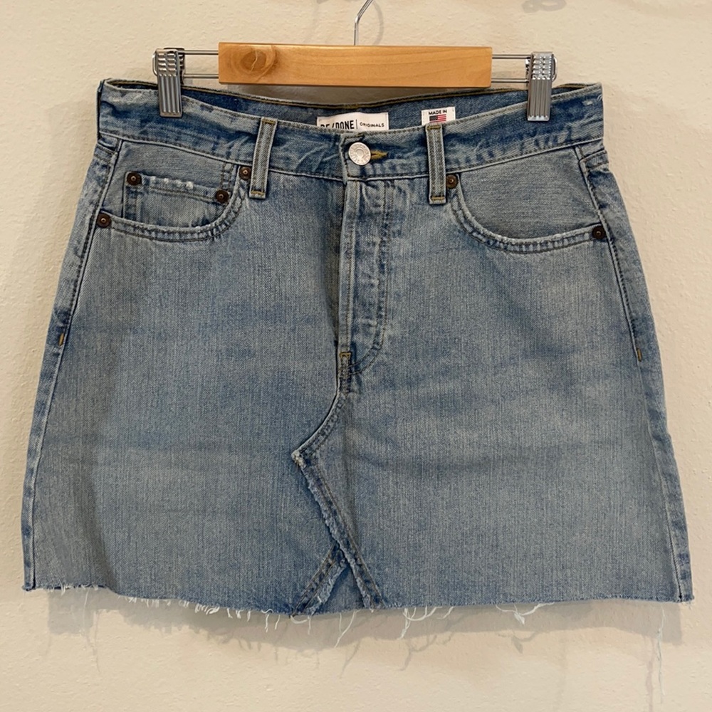 EUC 28 ReDone Originals Light Denim Mini Skirt!